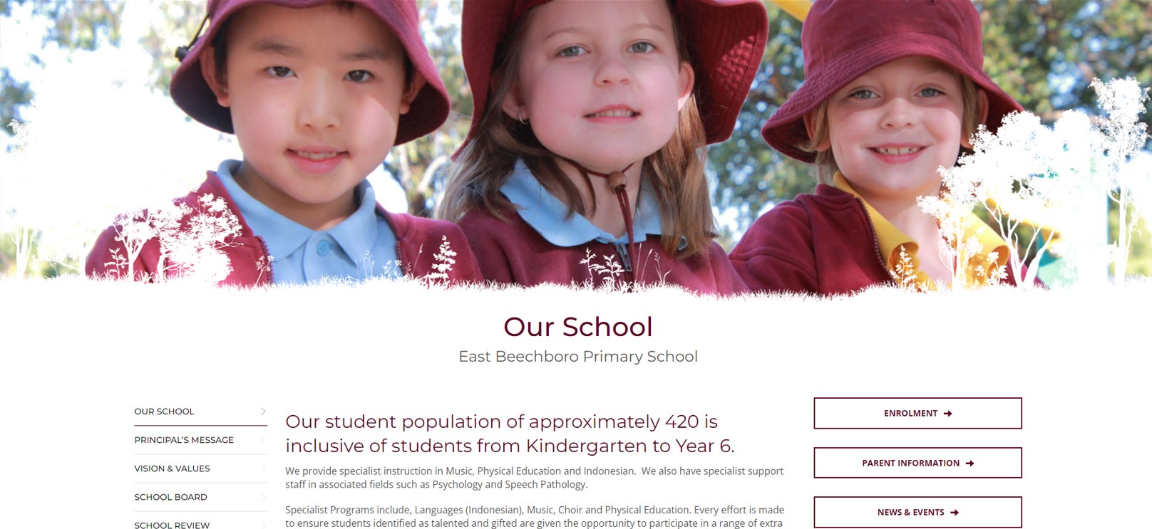 East Beechboro Primary School Website